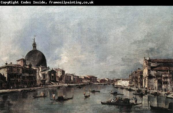 GUARDI, Francesco The Grand Canal with San Simeone Piccolo and Santa Lucia sdg